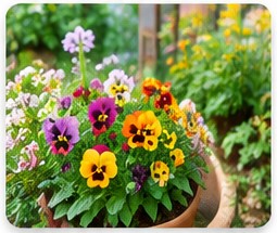 庭仕事と花